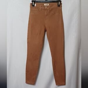 L'AGENCE MARGOT High Rise Skinny Java Coated Jeans. 25